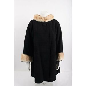 Vintage 50s 60s Book's Furs Womens Swing Coat